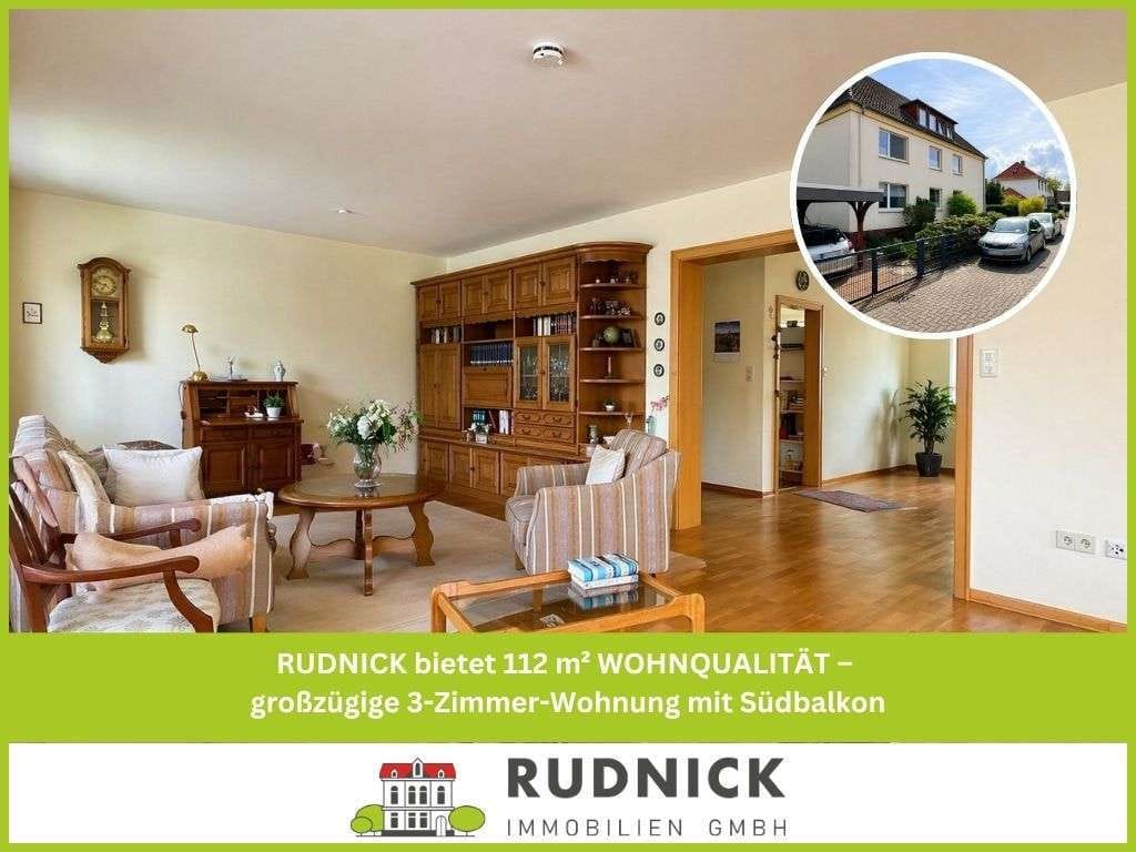 Immobilie in Wunstorf - RUDNICK bietet 112 m² WOHNQUALITÄT – großzügige 3-Zimmer-Wohnung mit Südbalkon - Bild 0