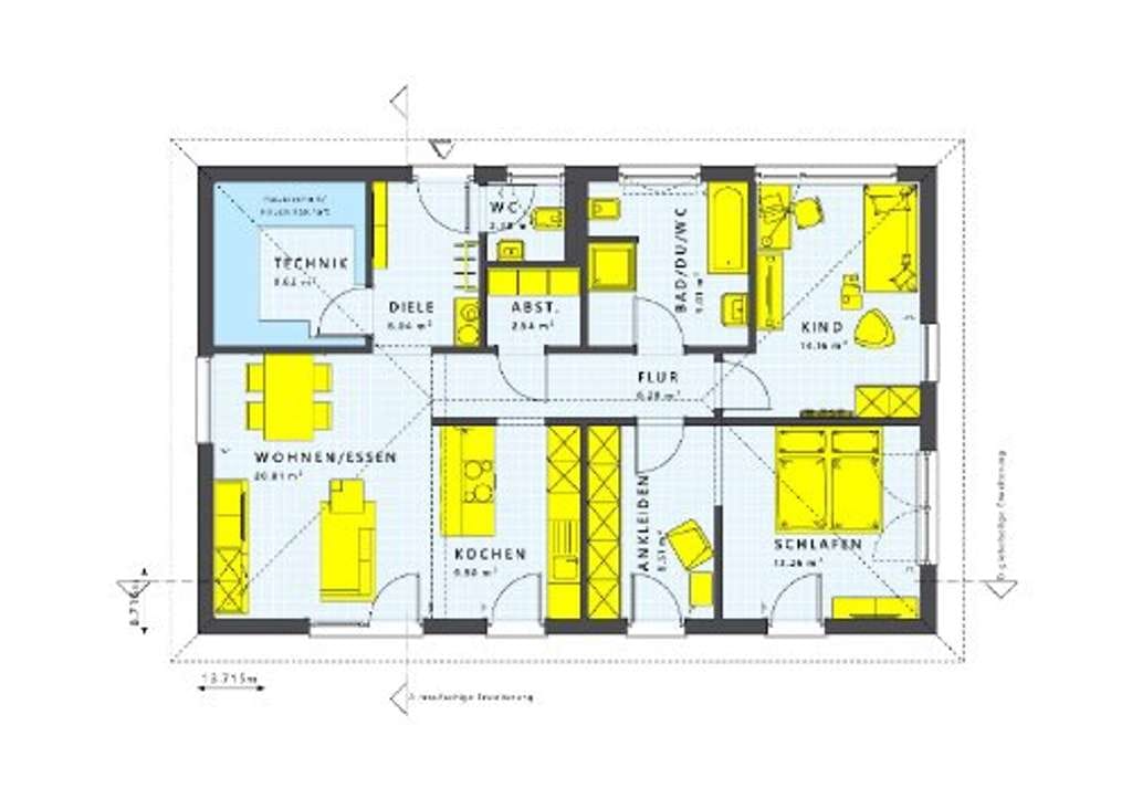 Immobilie in Lorup - LivingHaus - Dein individuelles Bungalow-Traumhaus im Emsland/ Lorup - KfW 40 QNG - Bild 1