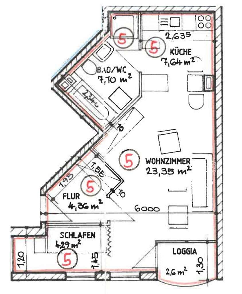 Immobilie in Treuen - Modern geschnittene 1-Raum-Wohnung mit Loggia in Treuen! Vermietet, Aufzug! - Bild 1