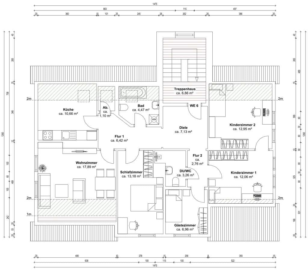 Immobilie in Bad Sachsa - 8,8 % Rendite in Bad Sachsa: 6-Parteienhaus mit 2 Garagen und 2 Carportstellplätzen - Bild 4
