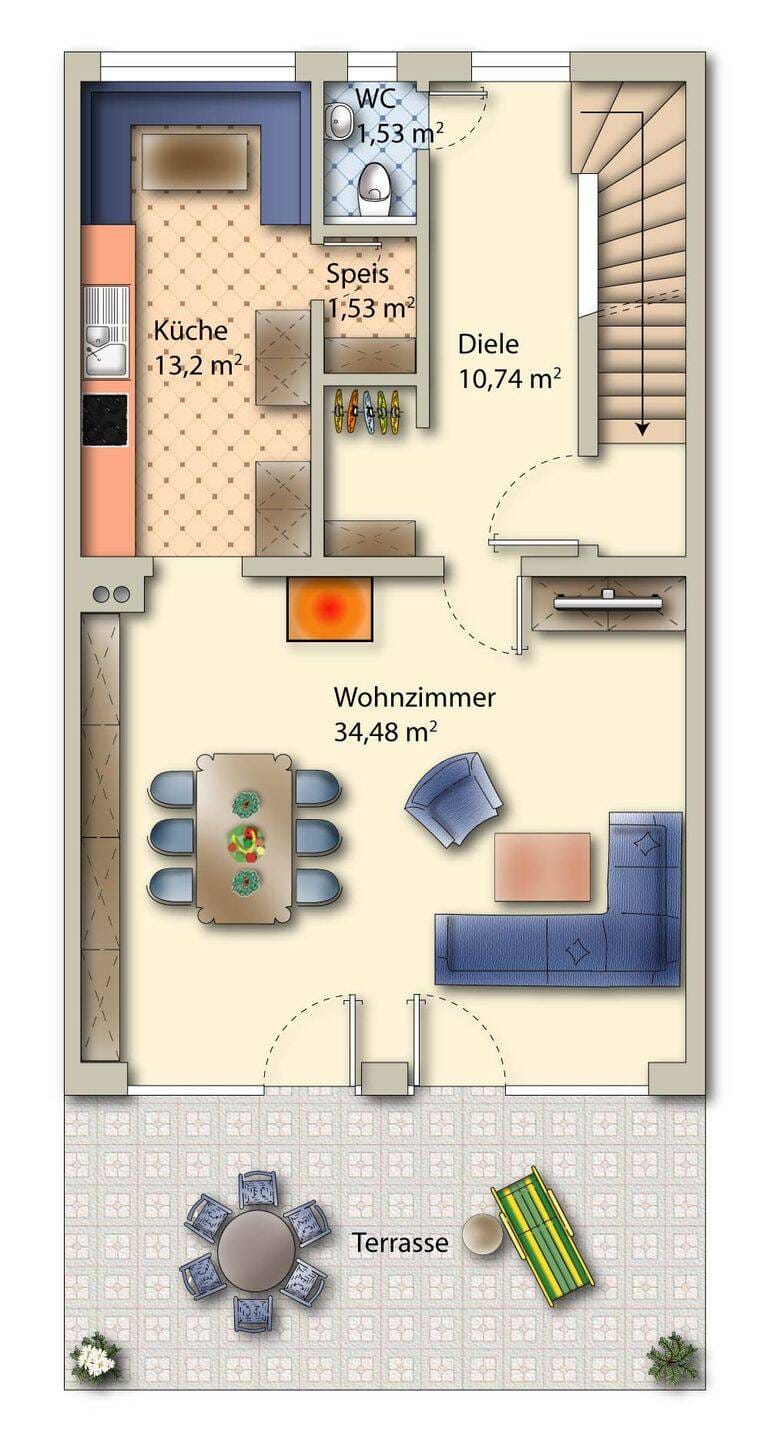 Immobilie in Irschenberg - Großzügiges Familien-Reihenhaus,  in ruhiger Lage von  Irschenberg - Bild 2