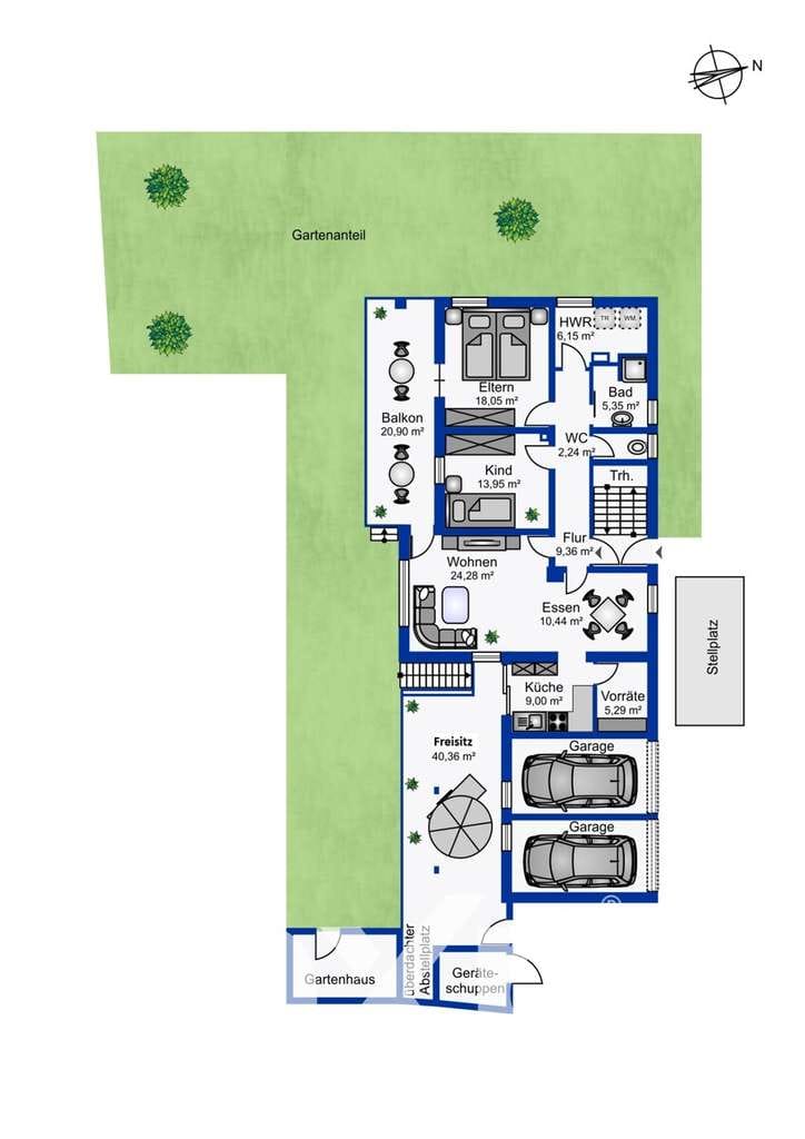 Immobilie in Bad Abbach - Kapitalanlage - Erdgeschosswohnung mit großem Garten - Bild 1