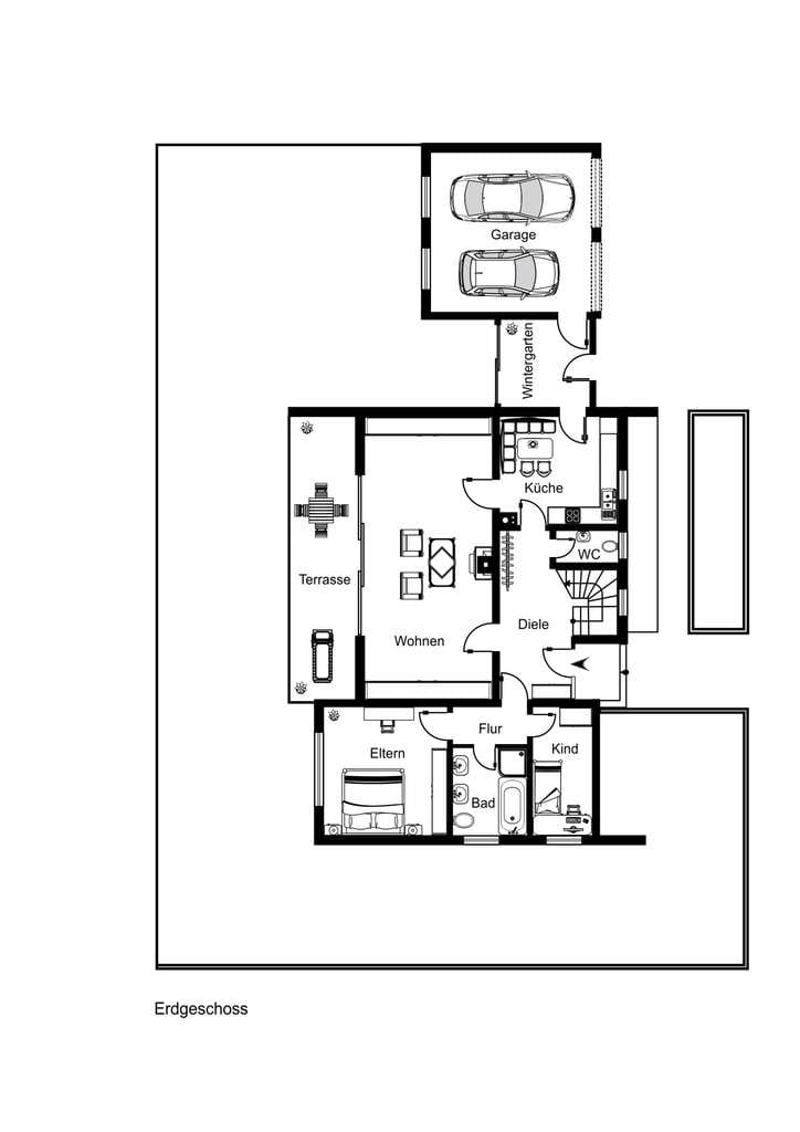 Immobilie in Burgkirchen an der Alz - Einfamilienhaus mit Doppelgarage und Garten - Bild 3
