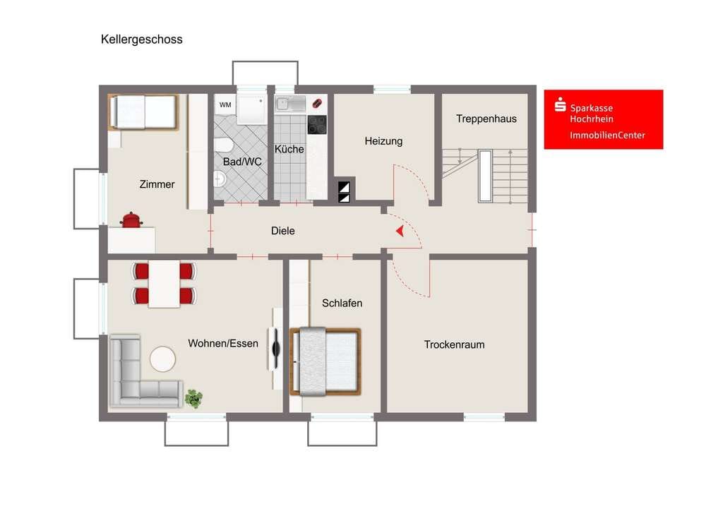 Immobilie in Jestetten - Gepflegte 3-Zimmer-Eigentumswohnung in Jestetten - Bild 2