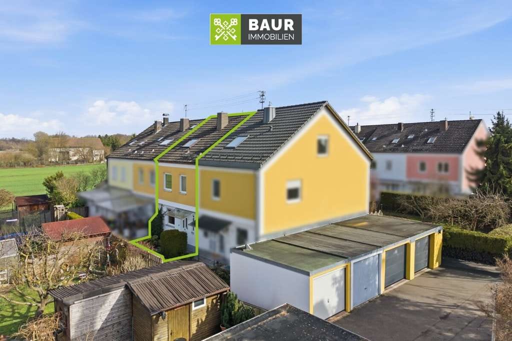 Immobilie in Friedberg - Charmantes Reihenmittelhaus in ruhiger Lage vor den Toren Augsburgs mit großem Selbstverwirklichungs - Bild 0