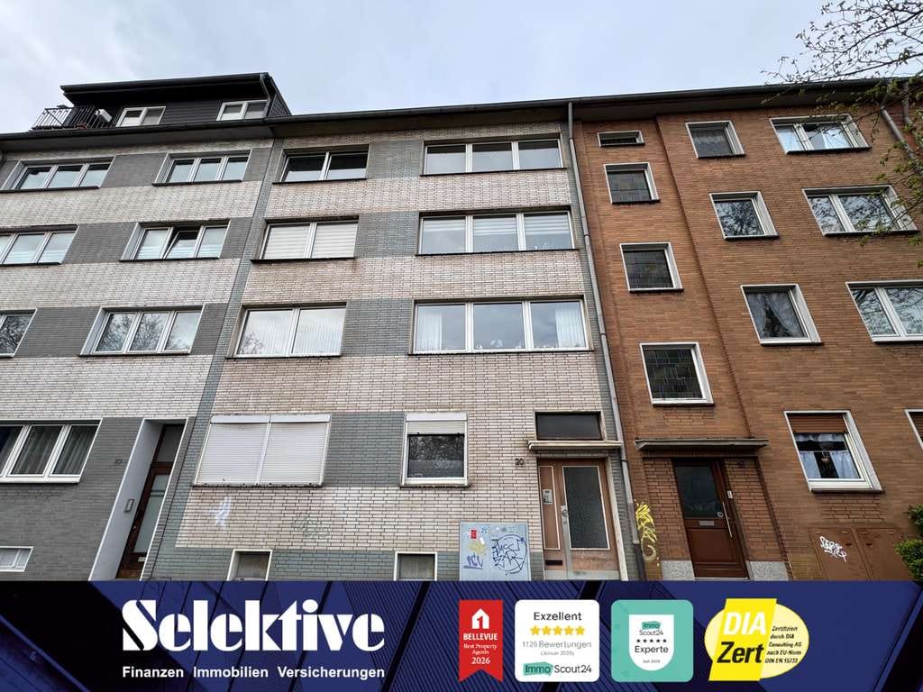 Immobilie in Duisburg - Teilrenoviertes Mehrfamilienhaus im Dellviertel mit zusätzlicher Ausbauchance & Steigerungspotential - Bild 0