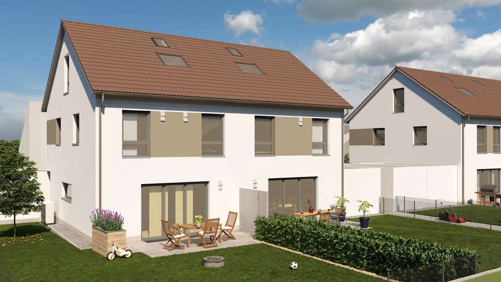 Immobilie in Germaringen - DHH  - NEUBAU - Wohnen in sonniger, bevorzugter  Lage! IDEAL für Familien! Effizienzhaus 55! - Bild 0