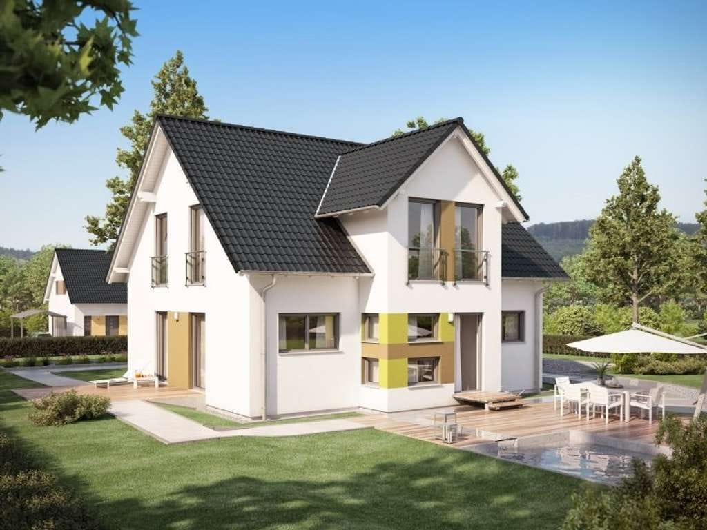Immobilie in Vilgertshofen - Bezugsfertiges, attraktives EFH Bad Vilbel M mit Thermo-Keller, wie Abb., incl. Grundstück zzgl. NK - Bild 0