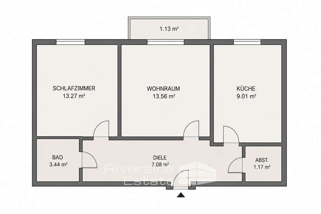 Immobilie in Hameln - Afferde | Renovierungsbedürftige 2-Zimmer-Wohnung in guter Lage - Bild 1