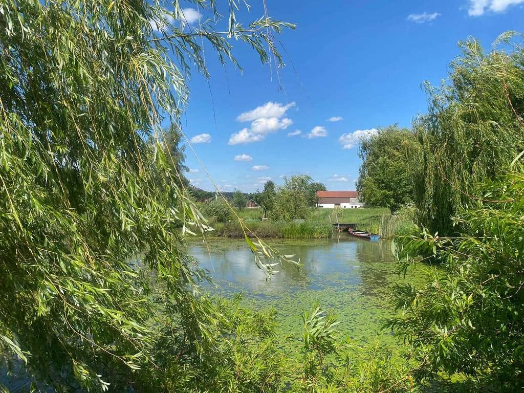 Immobilie in Tacherting - Seltene Alleinlage: Bauernhaus mit zwei Seen auf 17.800 m² Grundstück - Bild 1