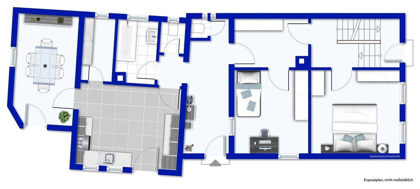 Immobilie in Kuchen - Zwei Häuser - ein Zuhause: Flexibel nutzbare Immobilie mit Charme, Twin-House in Kuchen - Bild 2