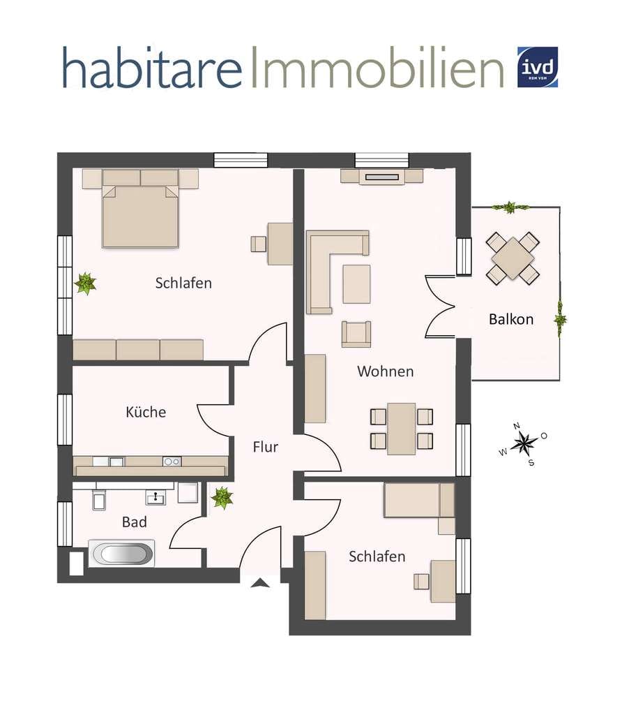 Immobilie in Wustermark - Attraktive Kapitalanlage in hervorragender Lage - mit Top-Grundriss und Sonnenbalkon! - Bild 3