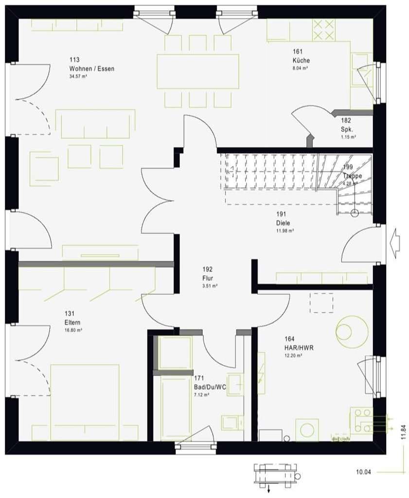 Immobilie in Bollenbach - Das LifeStyle 17.01F  von massa Haus - Modernes Wohnen mit Flachdach ! - Bild 4