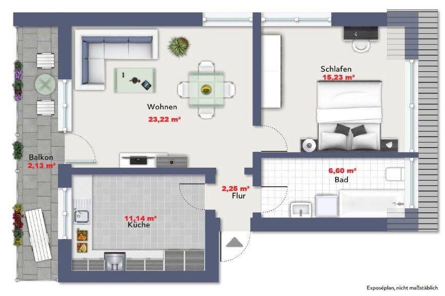 Immobilie in Hersbruck - "Spezielle Dachgeschosswohnung"   für Individualisten, mit Balkon und Stellplatz - Bild 4
