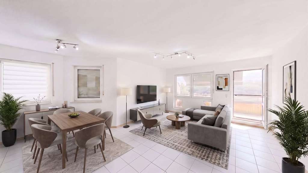 Immobilie in Hafenlohr - Barrierefreie Erdgeschosswohnung mit Sonnenbalkon und Stellplatz - Bild 1