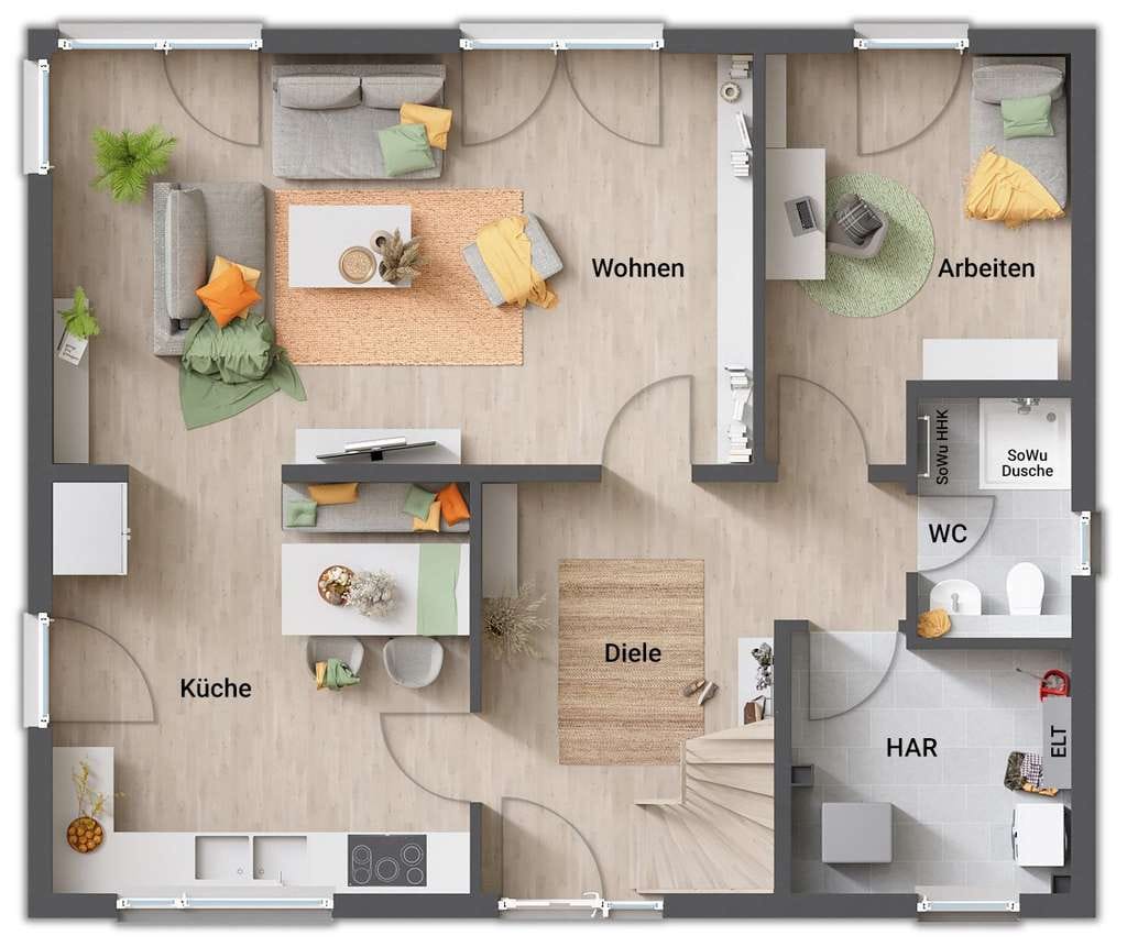 Immobilie in Drensteinfurt - Ihr modernes Zuhause: Stadthaus Flair 152 RE - viel Platz, kein Dachschrägen-Stress! - Bild 2