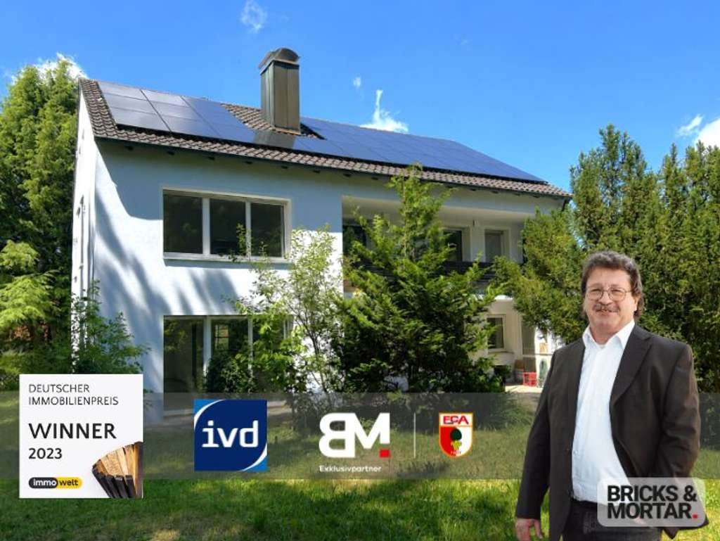 Immobilie in Aystetten - Geräumiges, energetisch saniertes Zweifamilienhaus mit Ausbaureserve und großzügigem Garten - Bild 0