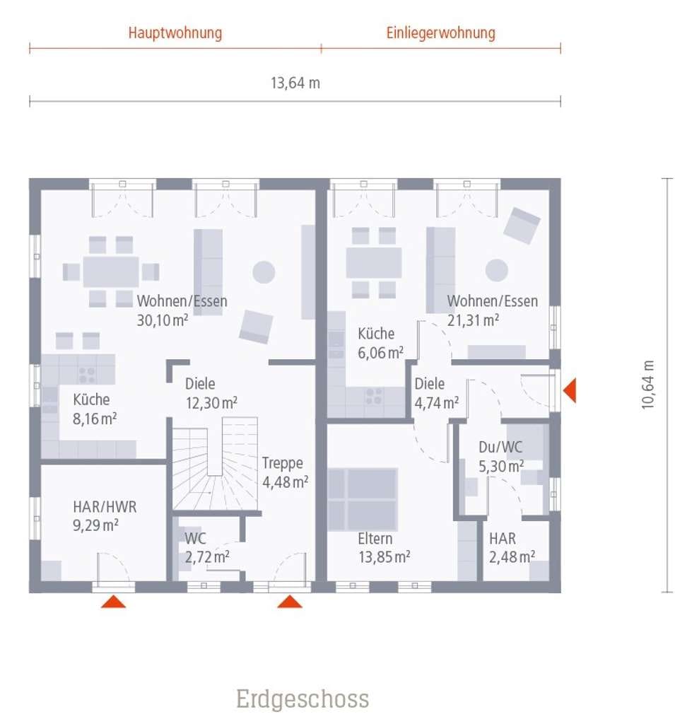 Immobilie in Nittenau - ZWEI­FA­MI­LI­EN­HAUS IM GROSSEN STIL - Bild 1