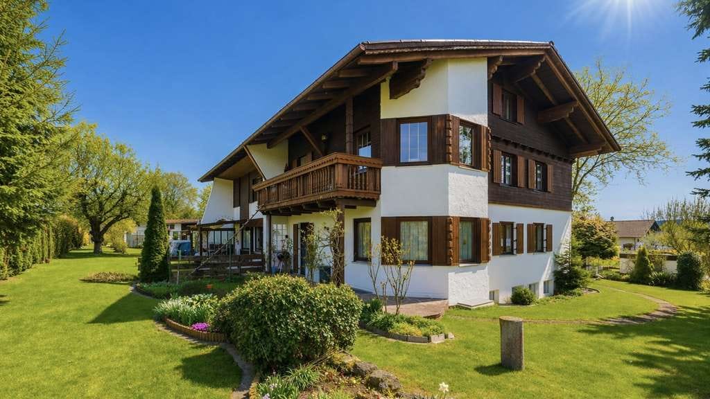 Immobilie in Reisbach - Das Haus, welches sich selbst mitbezahlt - 1/2-Familienhaus mit 1945 qm Grundstück & 3 Garagen - Bild 0