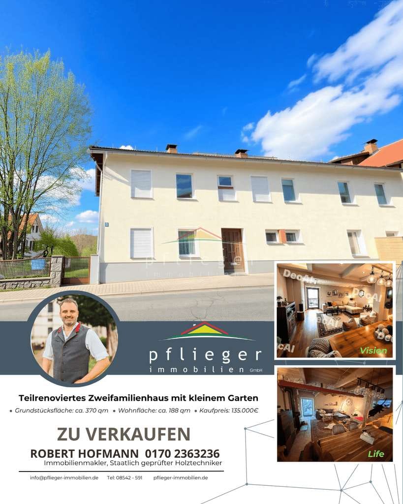 Immobilie in Spiegelau - Teilrenoviertes Zweifamilienhaus mit kleinem Garten - Bild 0