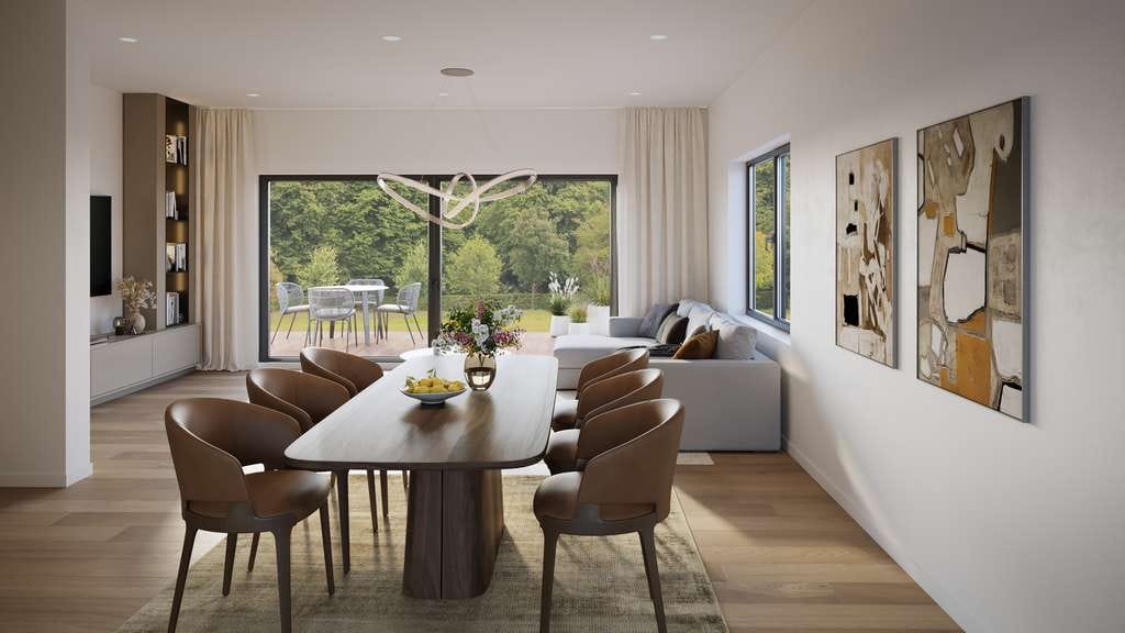 Immobilie in Vogtareuth - Vogtareuth: Neubau-Erstbezug Architektenhaus mit Doppelgarage, Terrasse, Garten und Dachterrasse - Bild 0