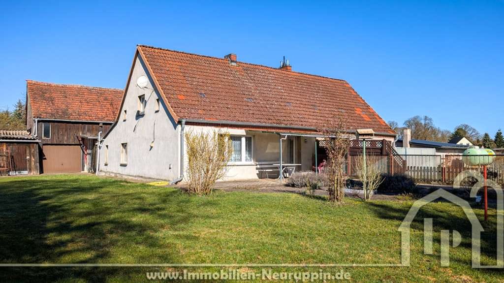 Immobilie in Wittstock/Dosse - Dorfrandlage mit freien Blick in die Natur, kleine Doppelhaushälfte auf über 2000m² Grundstück - Bild 3