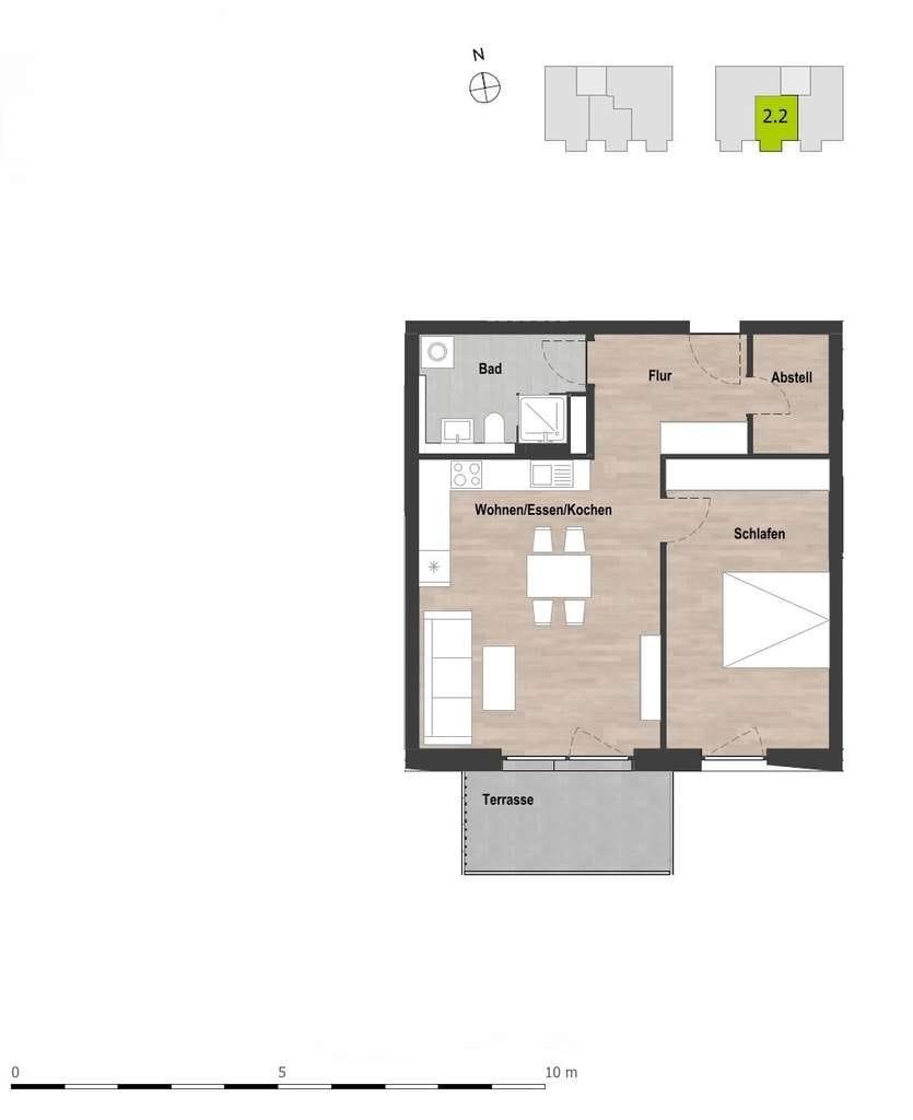 Immobilie in Reute - Wohnung 2.2 - Erdgeschoss - Bild 2