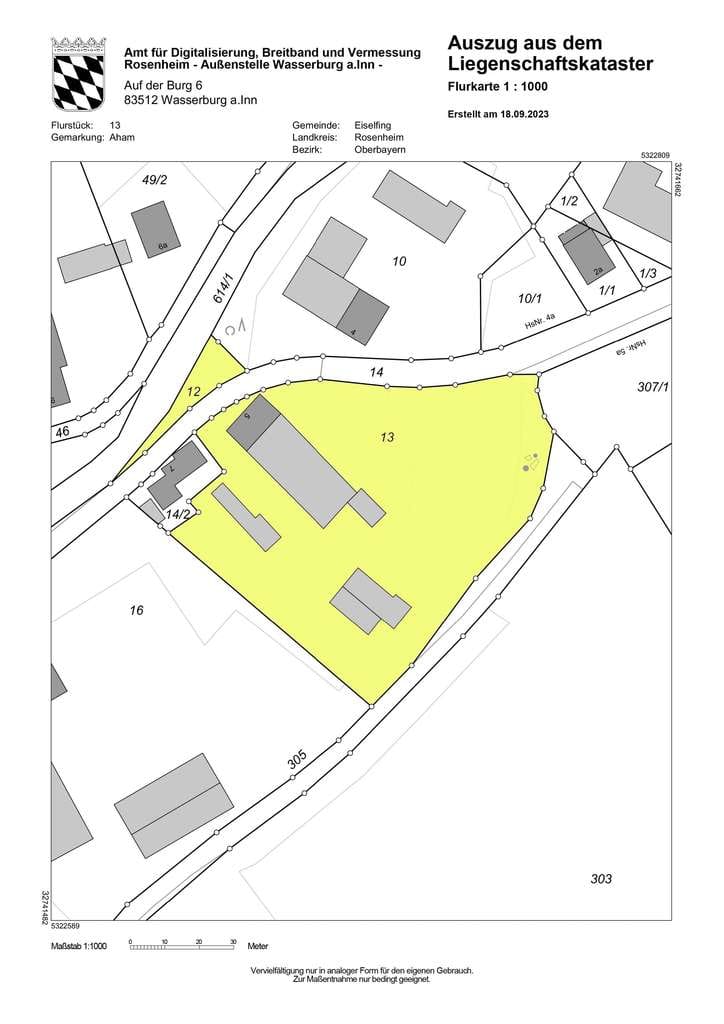 Immobilie in Eiselfing - Großes sanierungsbedürftiges Anwesen mit 7019 m² Grundstücksfläche - Bild 2