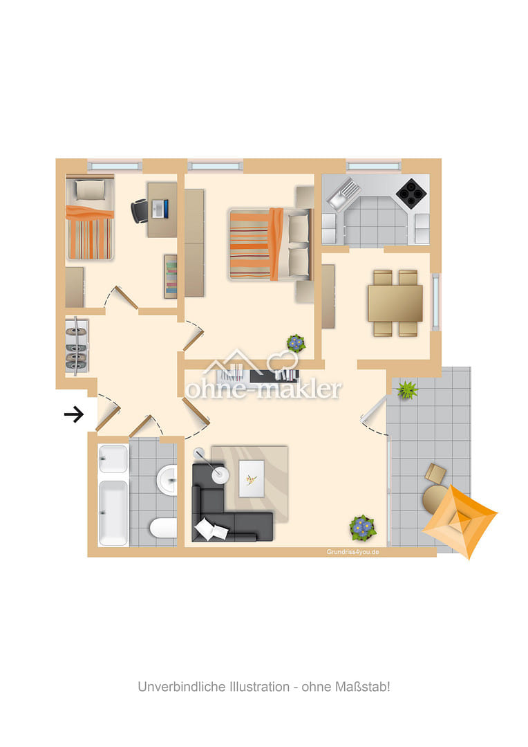 Immobilie in Timmendorfer Strand - Freundliche Wohnung mit Schwimmbad- und Saunaanteil - Bild 0