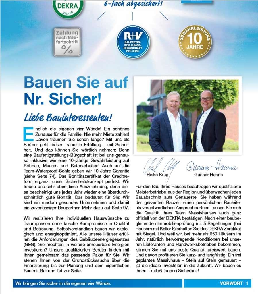 Immobilie in Nübbel - TEAM-Massivhaus baut IHR Kapitänshaus NEU in der Gemeinde Nübbel. Grundstück + Neubau#KfW 40 - Bild 1