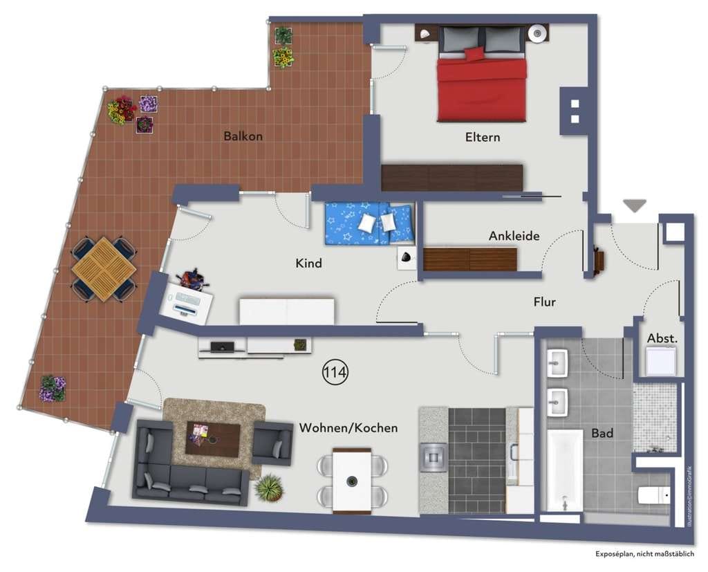 Immobilie in Tutzing - Gemütliche Wohnung mit großem Westbalkon - Bild 0