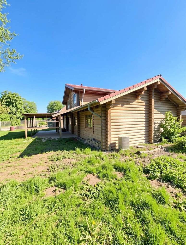 Immobilie in Jerrishoe - Charmantes Blockhaus mit großem Süd-/Westgrundstück in ruhiger Lage - Bild 1