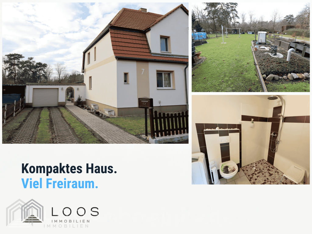 Immobilie in Sallgast - Kompaktes Haus am Wald: DHH mit Garten und Nebengebäuden - Bild 0