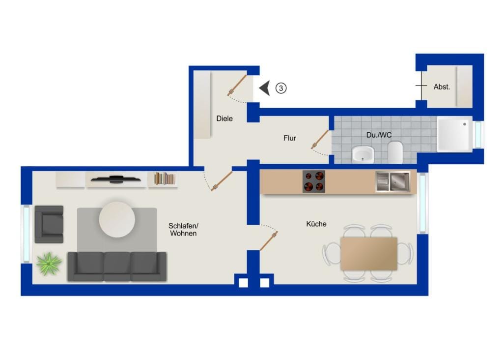 Immobilie in Lüdenscheid - Attraktives Wohnungspaket: 5 Einheiten in gepflegtem Mehrfamilienhaus in Lüdenscheid Buckesfeld - Bild 4