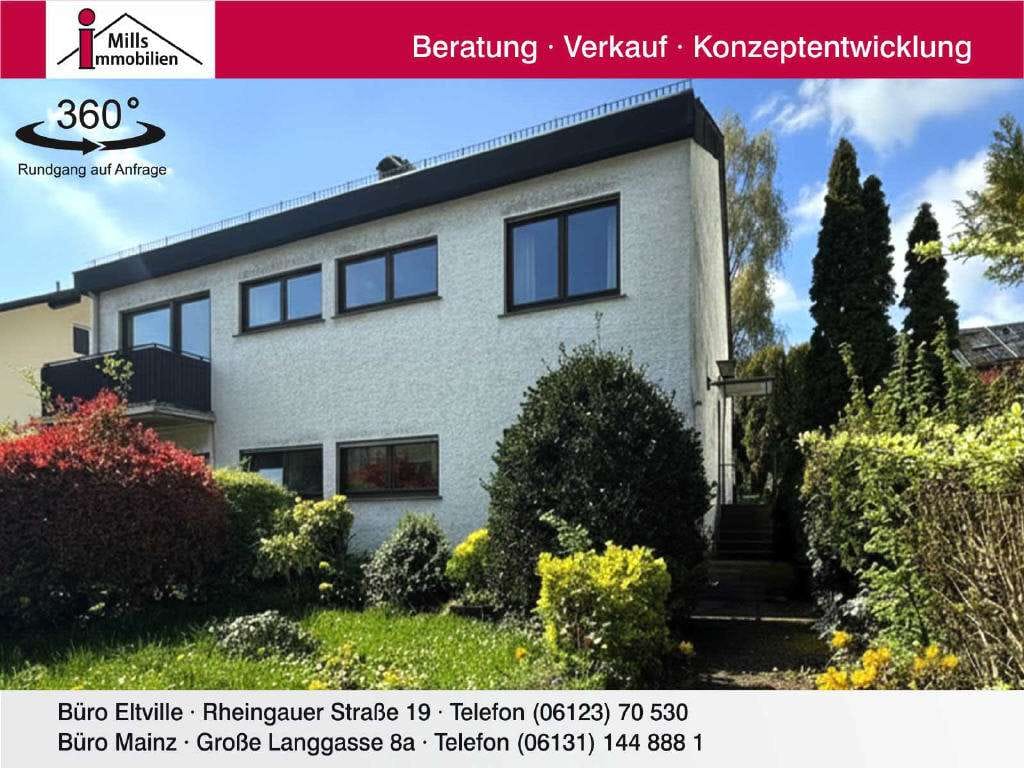 Immobilie in Eltville am Rhein - Freistehendes Einfamilienhaus mit Einliegerwohnung und traumhaften Garten 
in ruhiger Ortsran - Bild 0