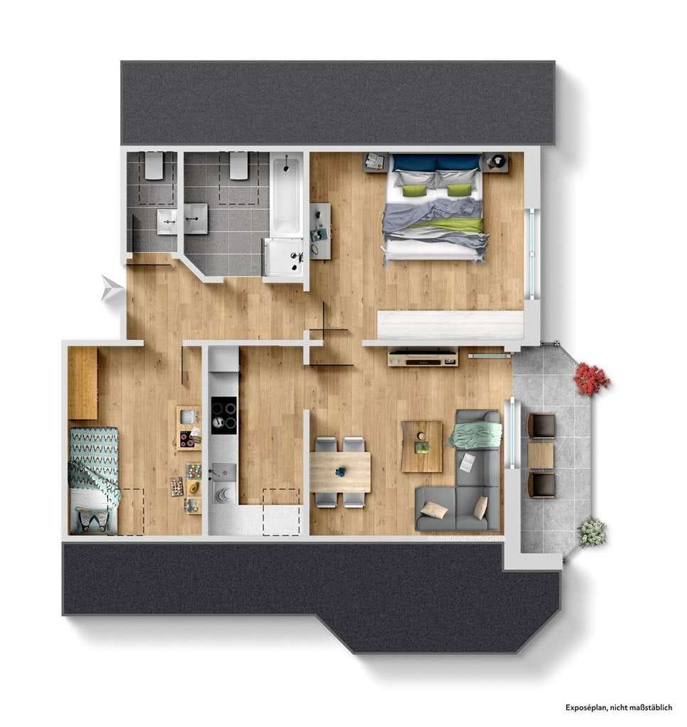 Immobilie in Weil im Schönbuch - 3 Zimmer-Wohnung mit tollem Ausblick! - Bild 0