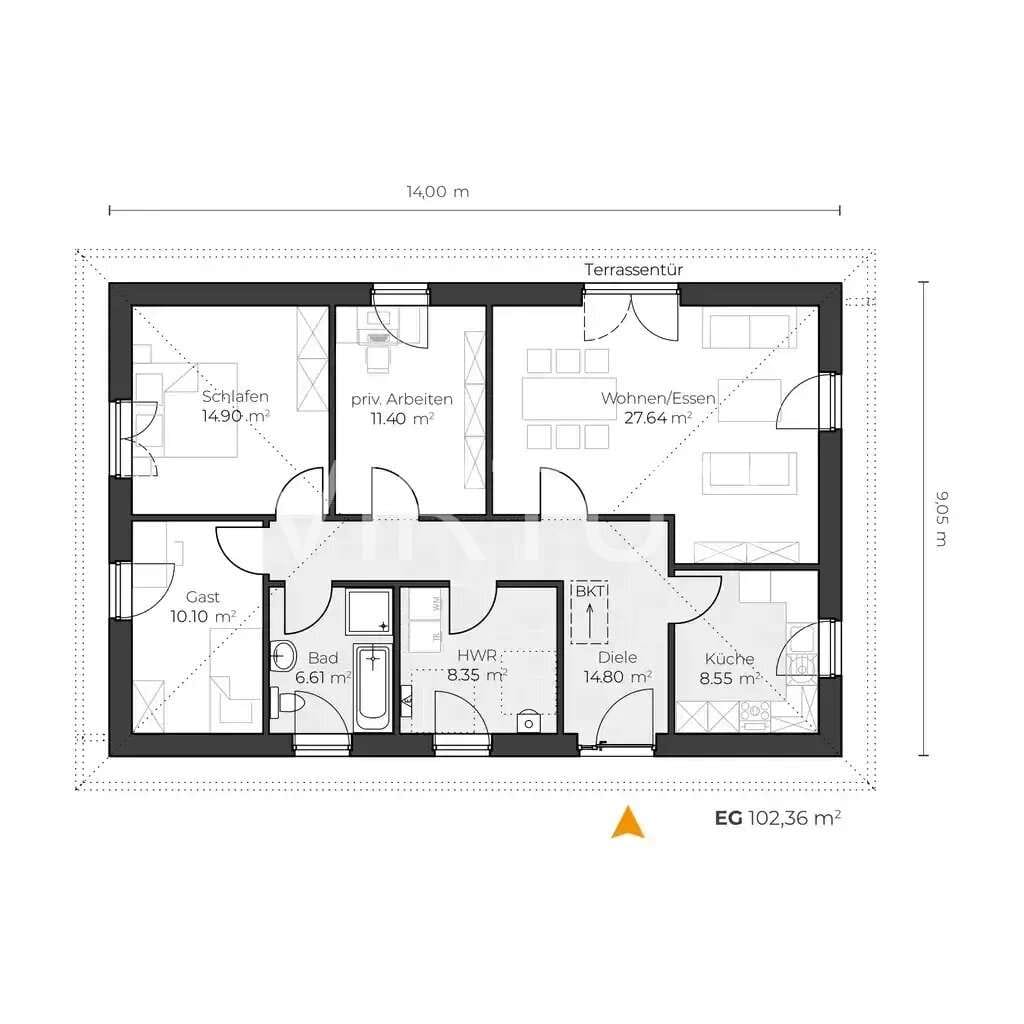 Immobilie in Kritzmow - Stilvoller Bungalow für altersgerechtes und Barrierefrei wohnen mit Stil - Bild 3