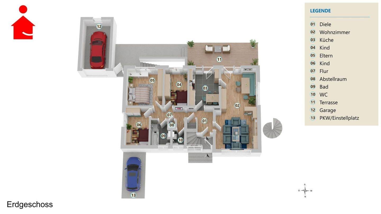 Immobilie in Wettringen - Flexibles Wohnen - EFH oder ZFH mit Garten, Garage & Vollkeller - Bild 3