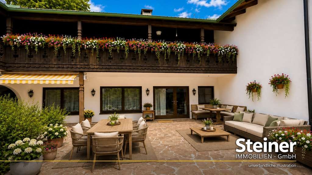 Immobilie in Grainau - Grainau: 3-Zimmer-Wohnung ca. 95 m², Terrasse 80 m², Küche, Keller, Duplex-Parker, naturverbunden - Bild 3