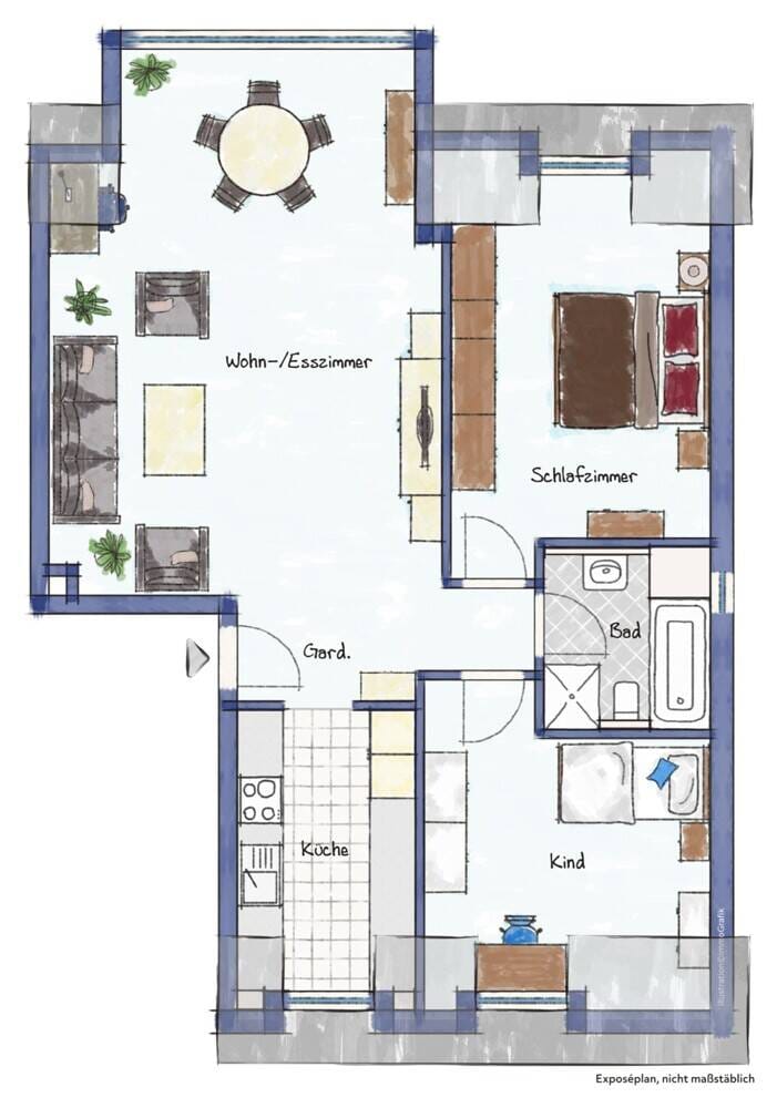 Immobilie in Arnstein - Helle 3-Zimmer-Dachgeschosswohnung mit Carport und Wohlfühlcharakter - 97450 Arnstein - Bild 1