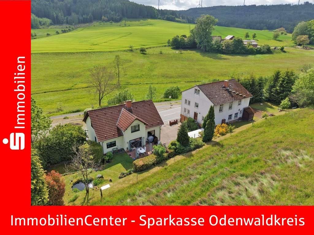 Immobilie in Mossautal - Viel Platz für große Familien, Tierhaltung und vieles mehr! Zwei Häuser, Wiese, Parkplatz - Bild 0