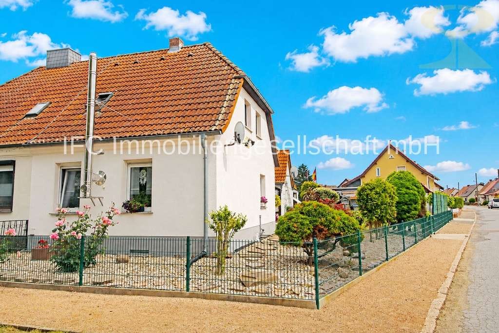 Immobilie in Südliches Anhalt - Doppelhaushälfte mit überdachter Terrasse, Pool, Garage und vielen Extras in Edderitz - Bild 1