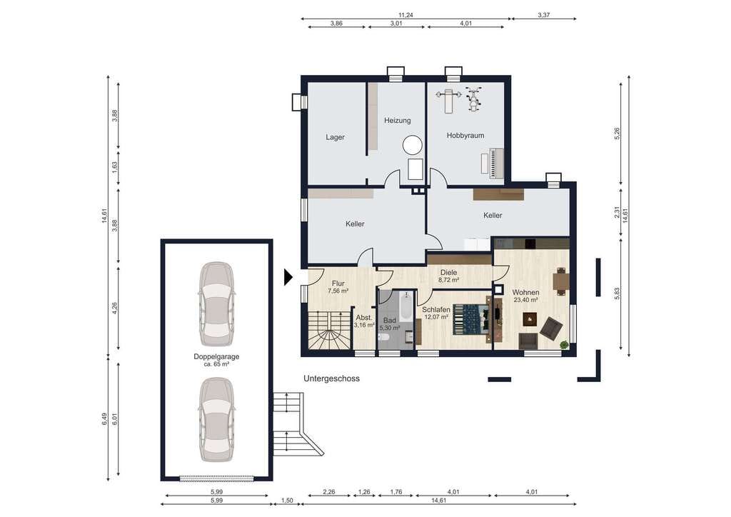 Immobilie in Bogen - Charmante Erdgeschosswohnung mit Terrasse und Gartenzugang in ruhiger Lage von Bogen - Bild 4