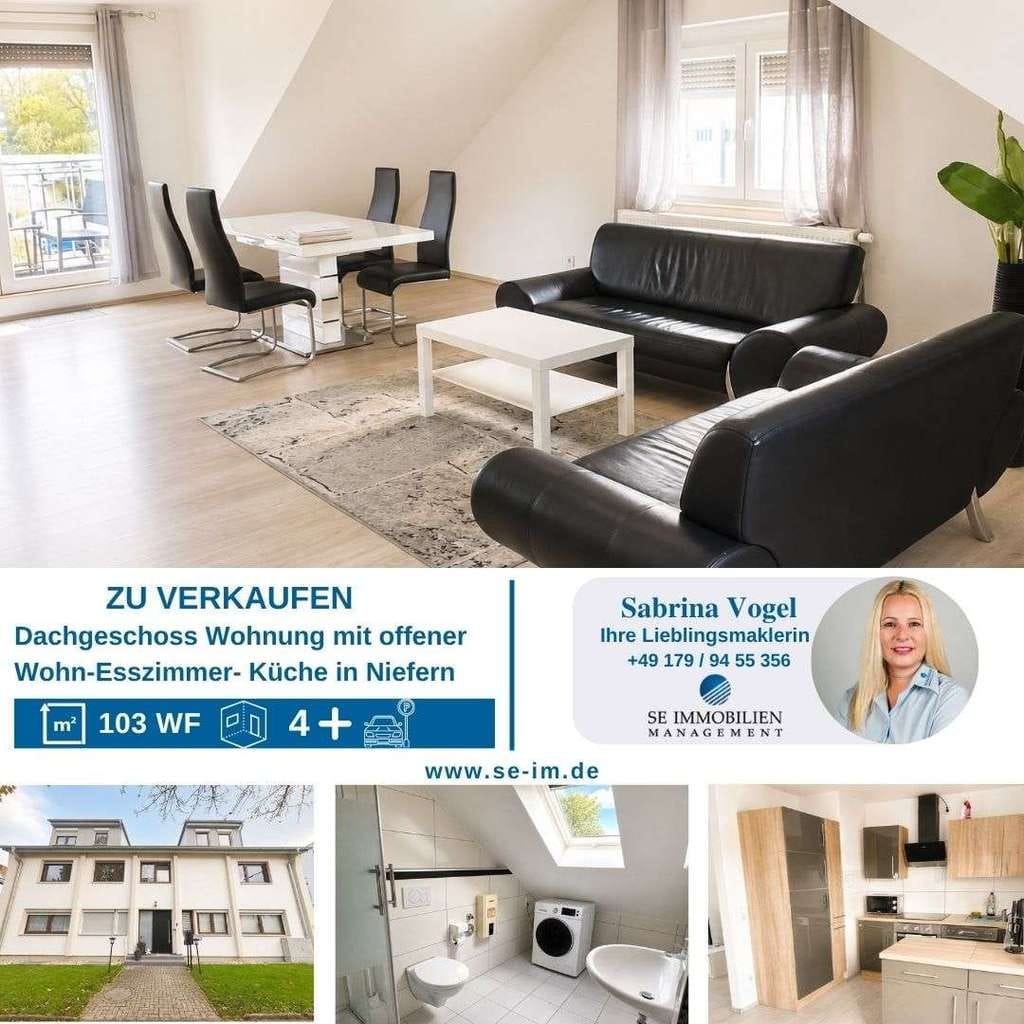 Immobilie in Niefern-Öschelbronn - Modernes Wohnen unterm Dach – 4-Zimmer-Wohnung mit Balkon für Paare oder Familien - Bild 0