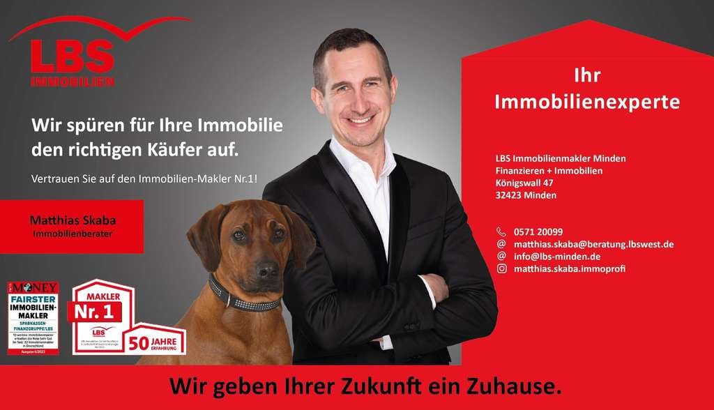 Immobilie in Lübbecke - Für Familien & Investoren: In Toplage - Großzügiges Zweifamilienhaus mit Büro, Garagen & Bauplatz..  - Bild 1