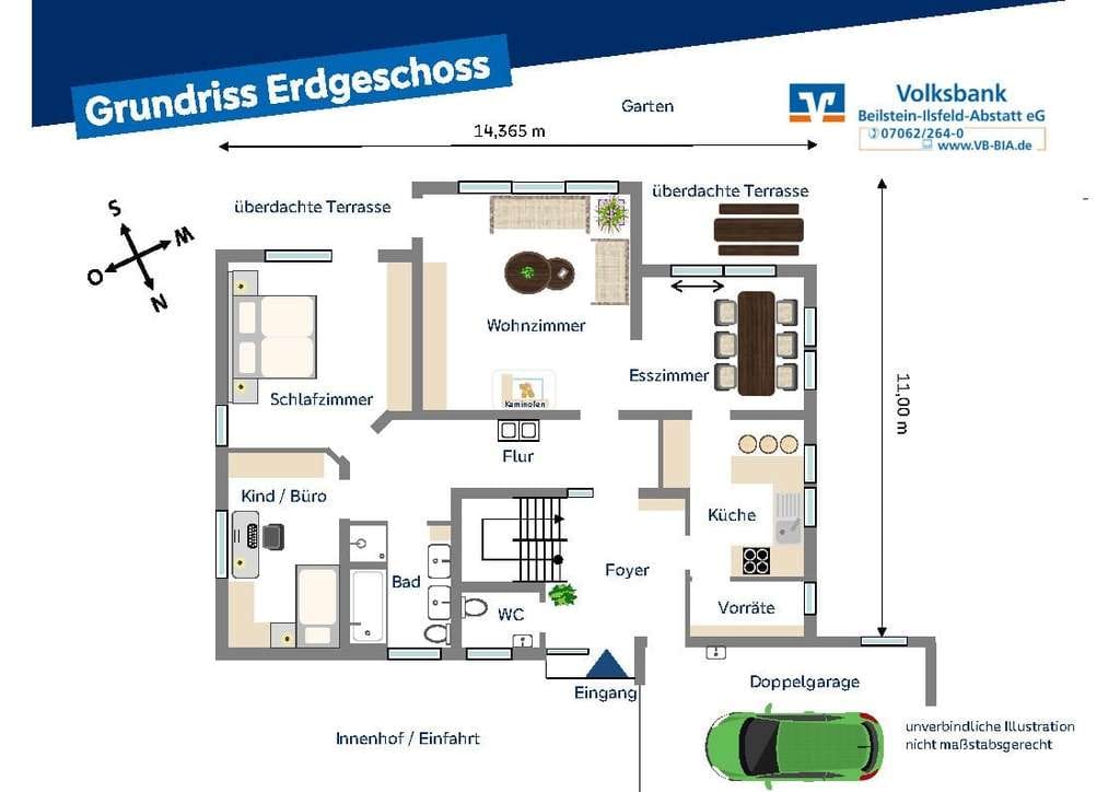 Immobilie in Abstatt - Repräsentatives Anwesen mit 2 Wohnungen und bebaubarem Bauplatz! - Bild 2