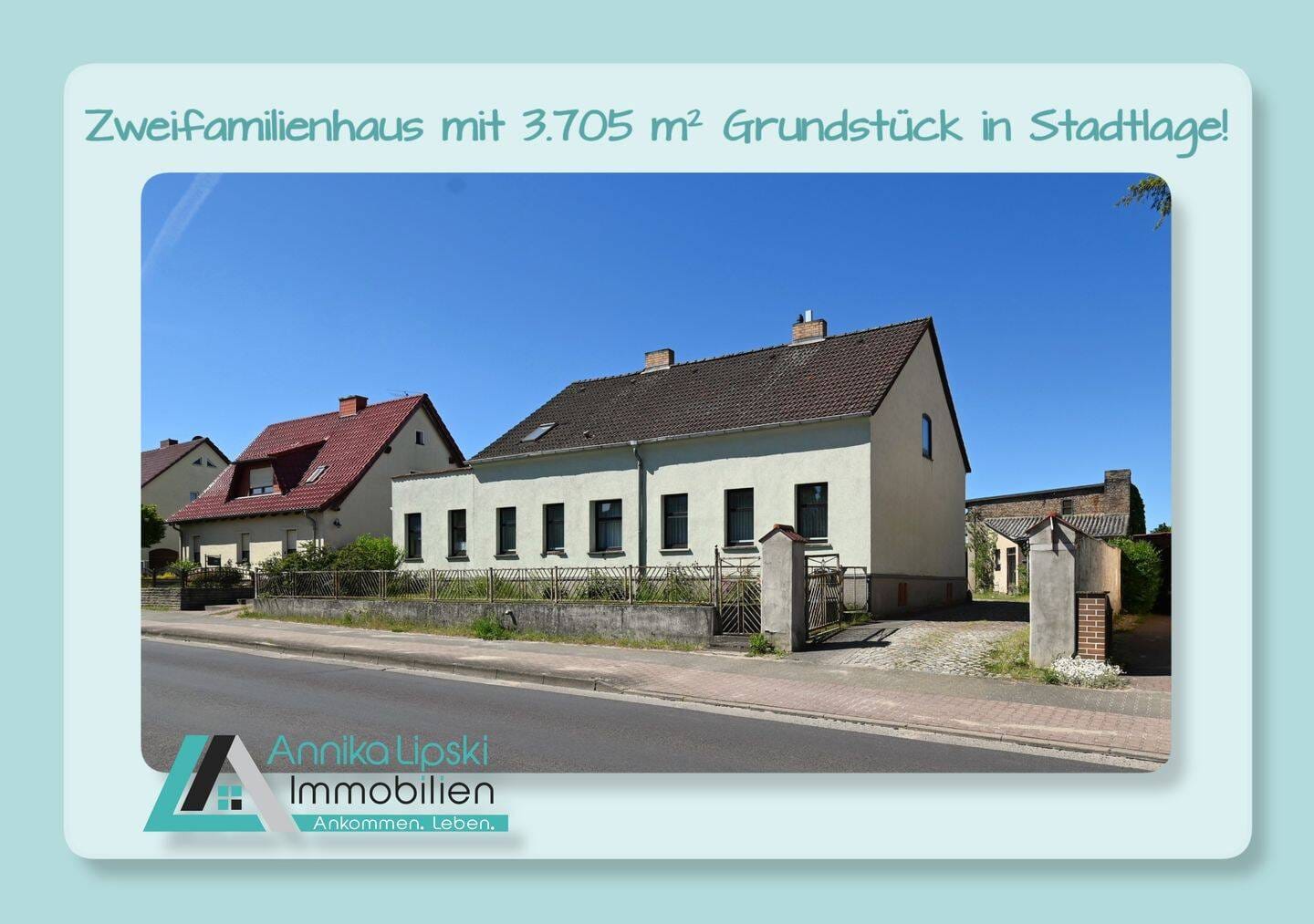 Immobilie in Templin - Zweifamilienhaus mit 3.705 m² Grundstück in Stadtlage! - Bild 0