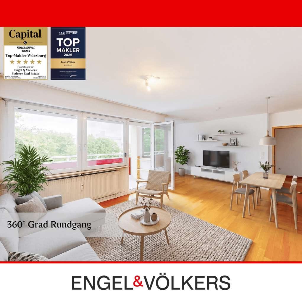 Immobilie in Gerbrunn - Großzügige 4-Zimmer-Wohnung mit freiem Blick ins Grüne - Bild 0