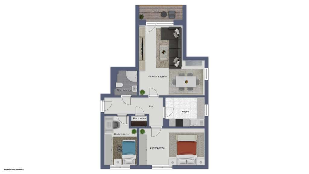 Immobilie in Heikendorf - WOHNEN ÜBER DEN DÄCHERN VON  HEIKENDORF Gepflegte 3-Zimmer-Eigentumswohnung mit Loggia und Weitblick - Bild 2