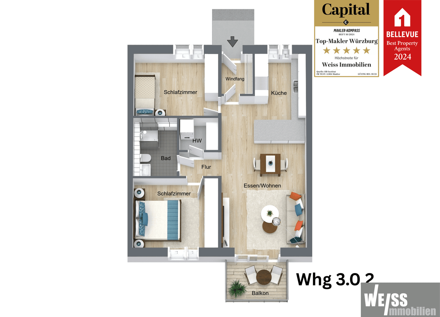 Immobilie in Hilpoltstein - +++ Nur noch wenige Whg. frei +++ 3-Zimmer EG-Wohnung in einer Baugemeinschaft in Hilpoltstein - Bild 0